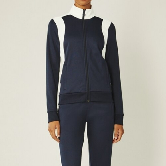 NWOT Tory Sport Color Block Track Jacket Navy - Picture 1 of 8